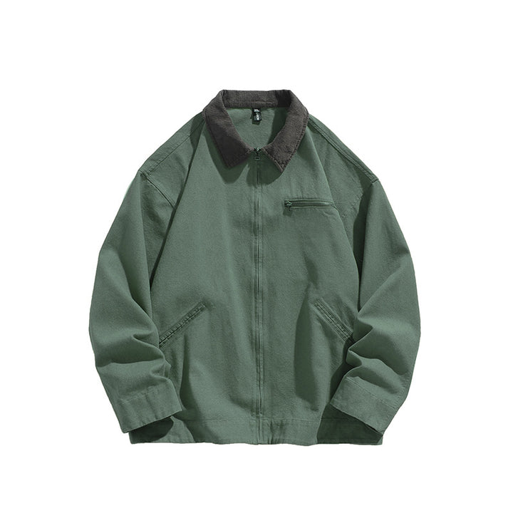 Men's casual transitional jacket with robust stand-up collar Lisslune
