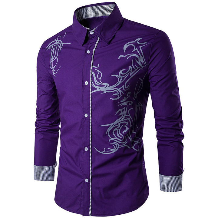 Men's shirt with creative graphic design and elegant cut Lisslune