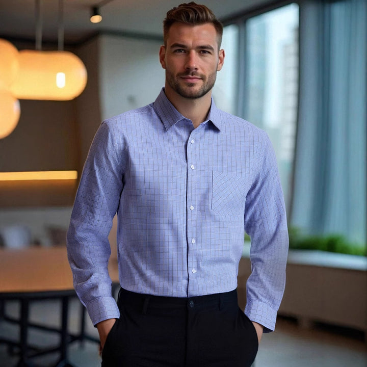 Men's elegant and structured long-sleeve blouse Lisslune