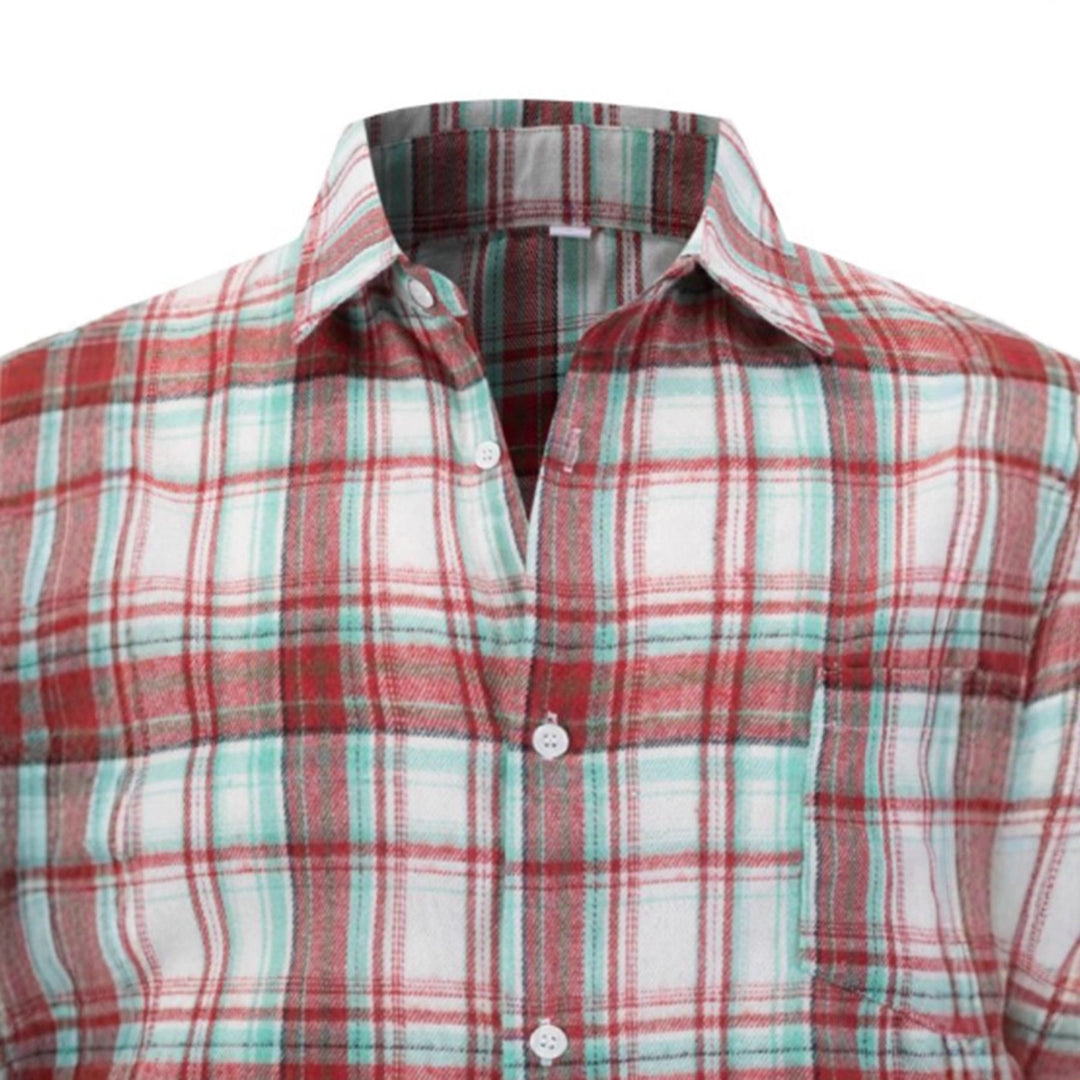 Men's Checked Cotton Shirt Lisslune