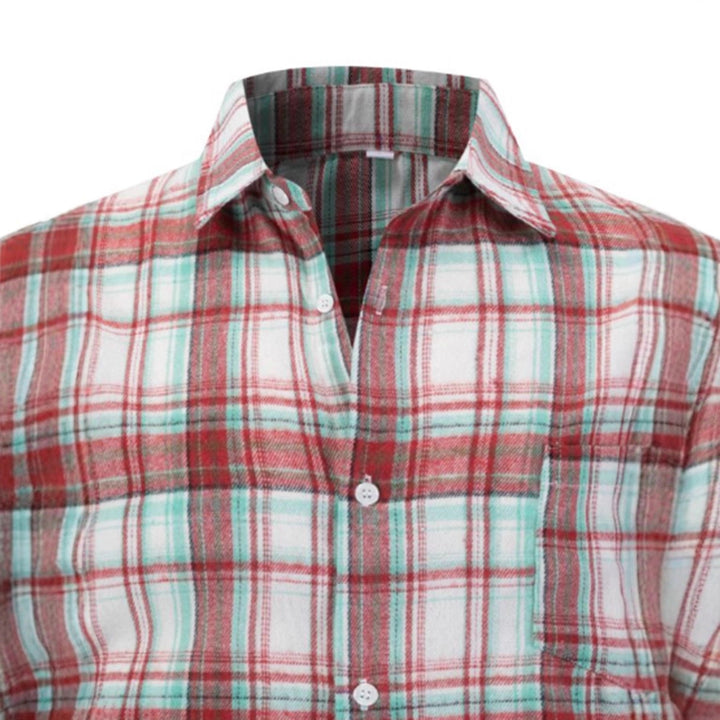 Men's Checked Cotton Shirt Lisslune