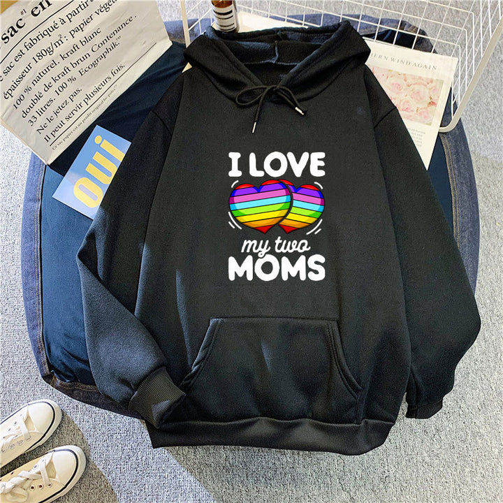 Women's hoodie with colorful heart design Lisslune