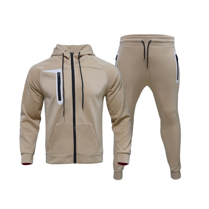 Men's sporty leisure set with highly elastic jacket and comfortable jogger pants Lisslune