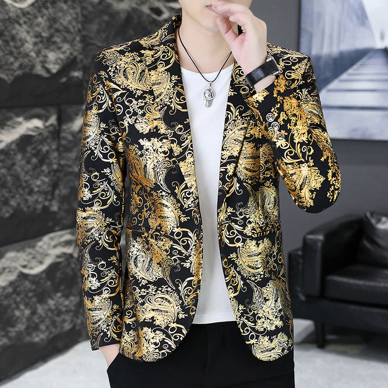Men's Elegant Jacquard Blazer with Modern Details Lisslune