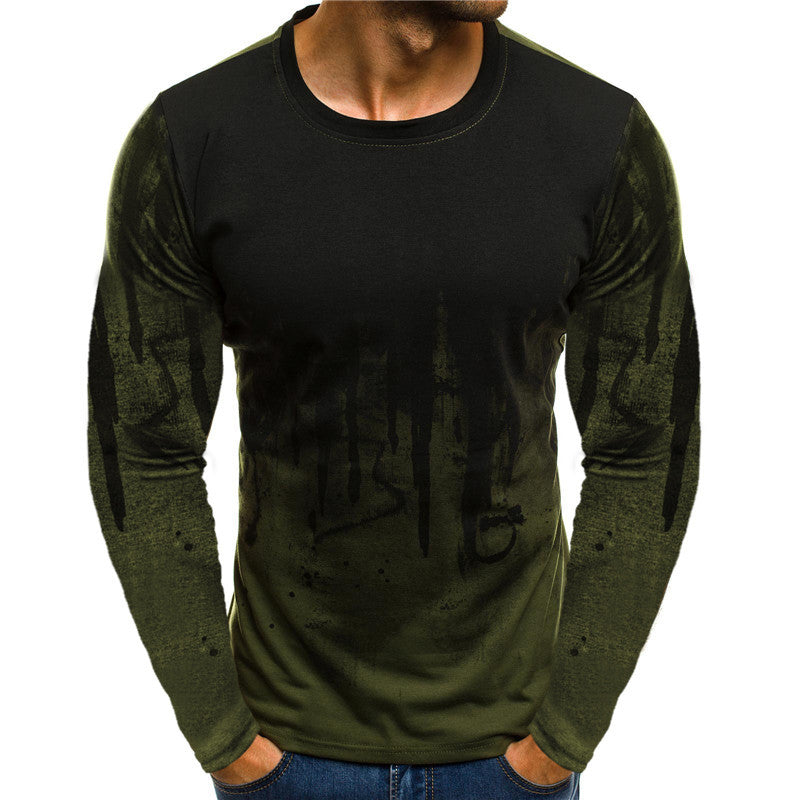 Men's long sleeve shirt with modern graphic accents and sporty fit Lisslune