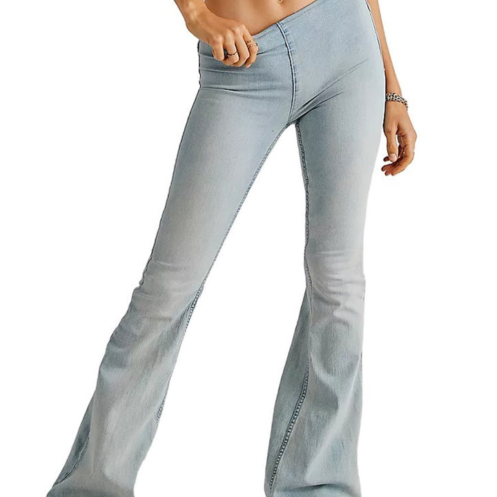 Women's Flared Jeans in a casual fit with a high waistband and flattering silhouette Lisslune
