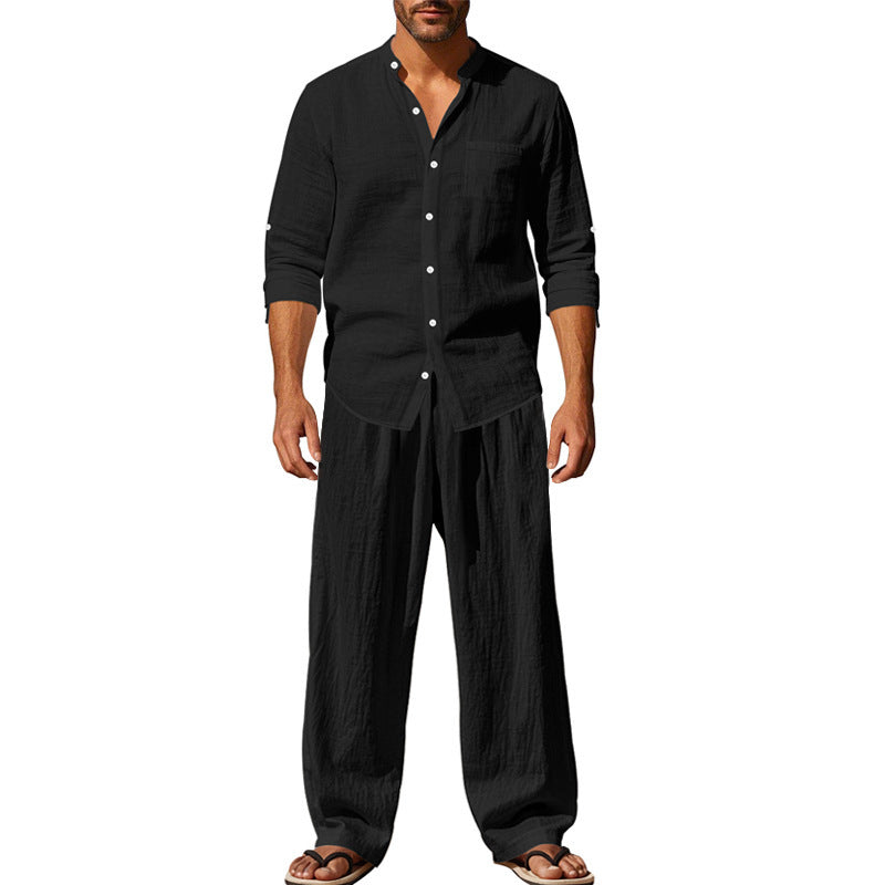 Men's Comfortable and Classic Two-Piece Set made of Breathable Fabric Lisslune