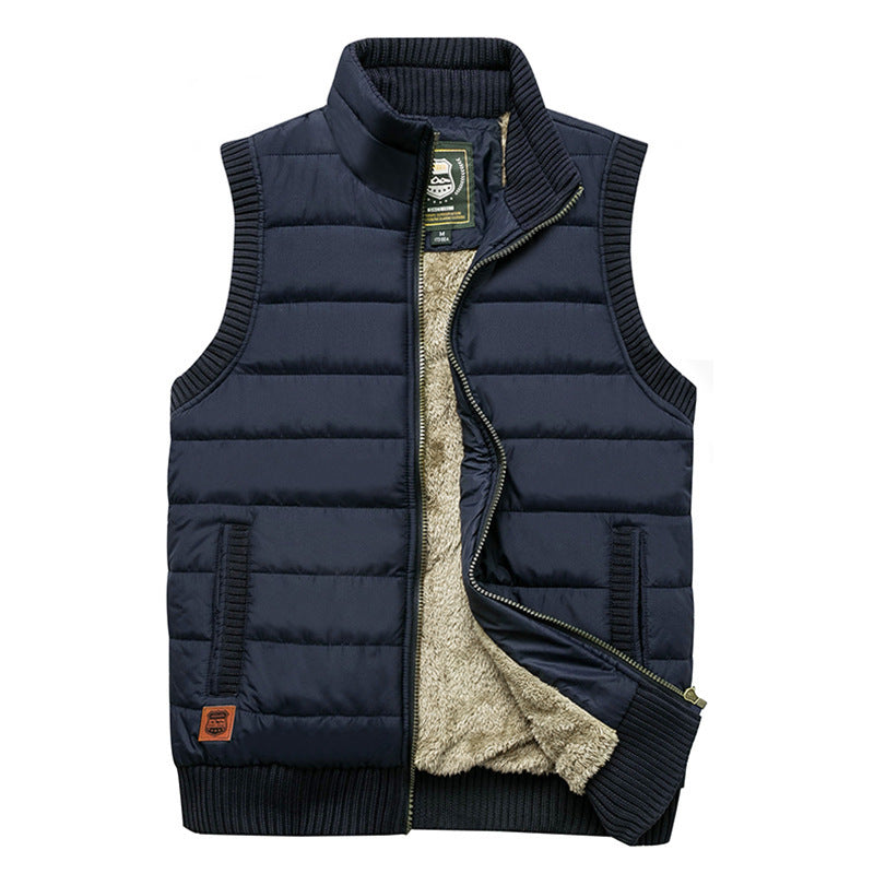 Men's Quilted Vest with Fleece Lining Lisslune