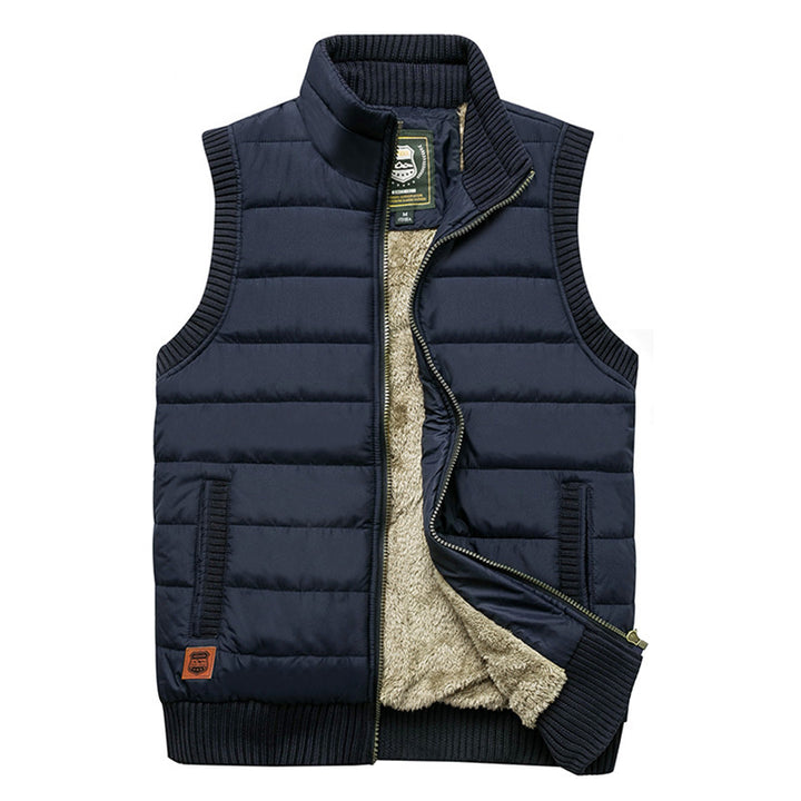 Men's Quilted Vest with Fleece Lining Lisslune