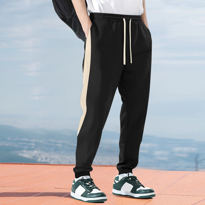 Men's sporty leisure pants with side contrast stripes Lisslune