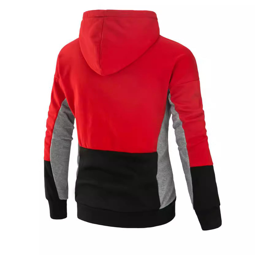 Men's hoodie with stylish color block design Lisslune