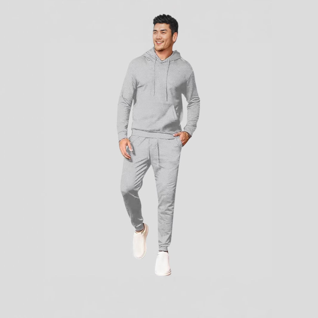 Men's sporty hoodie and jogging pants set with breathable materials Lisslune