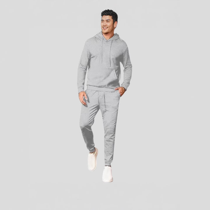 Men's sporty hoodie and jogging pants set with breathable materials Lisslune