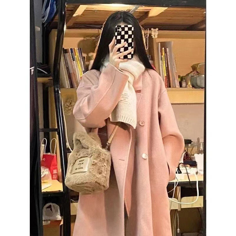 Women Elegant Double-Breasted Wool Coat Lisslune