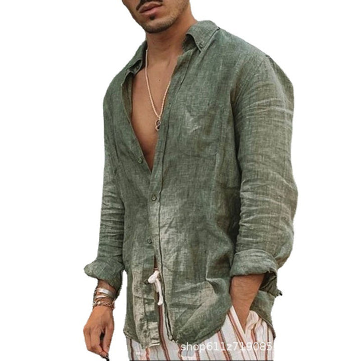 Men's linen shirt with a casual cut Lisslune