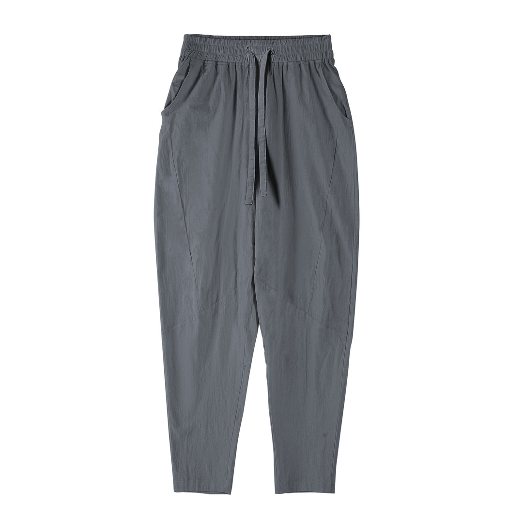 Men's lightweight leisure pants with elastic waistband and practical side pockets Lisslune