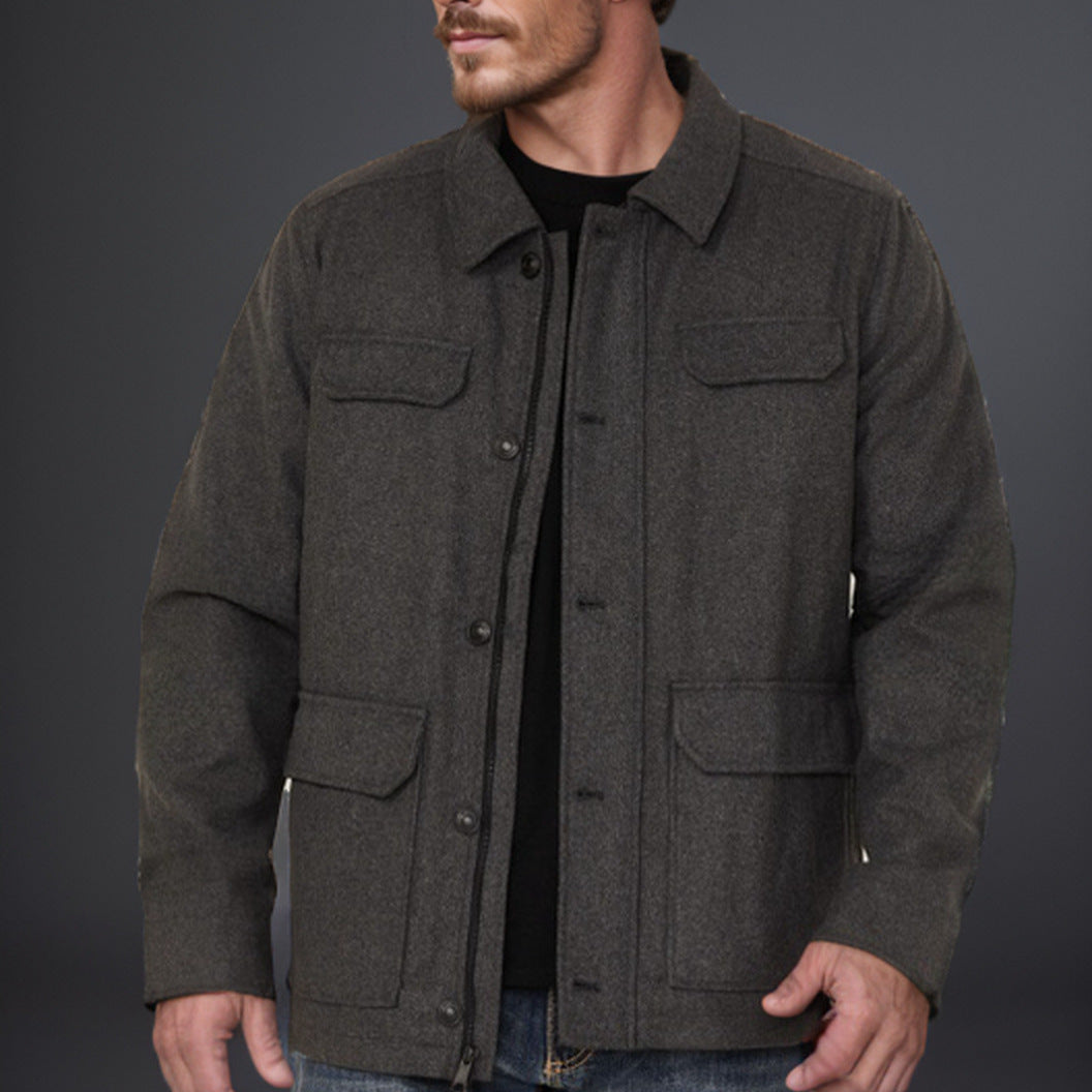 Men's Casual Flannel Jacket Lisslune