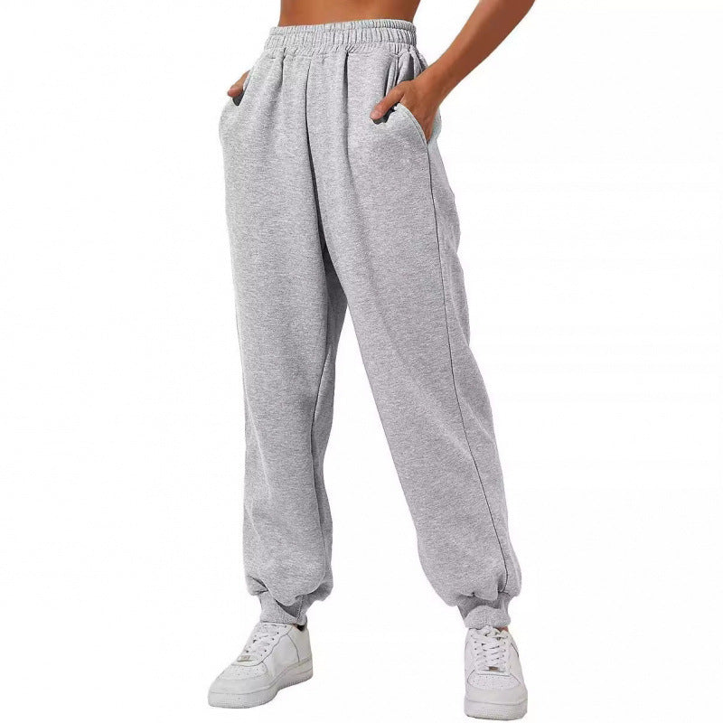 Women's jogging pants with elastic waistband and side pockets Lisslune