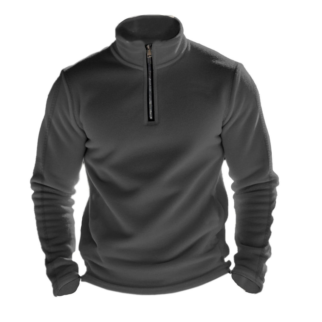Men's fleece pullover with half zipper and breathable properties Lisslune