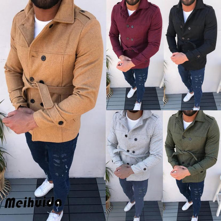 Men's coat with double button placket Lisslune