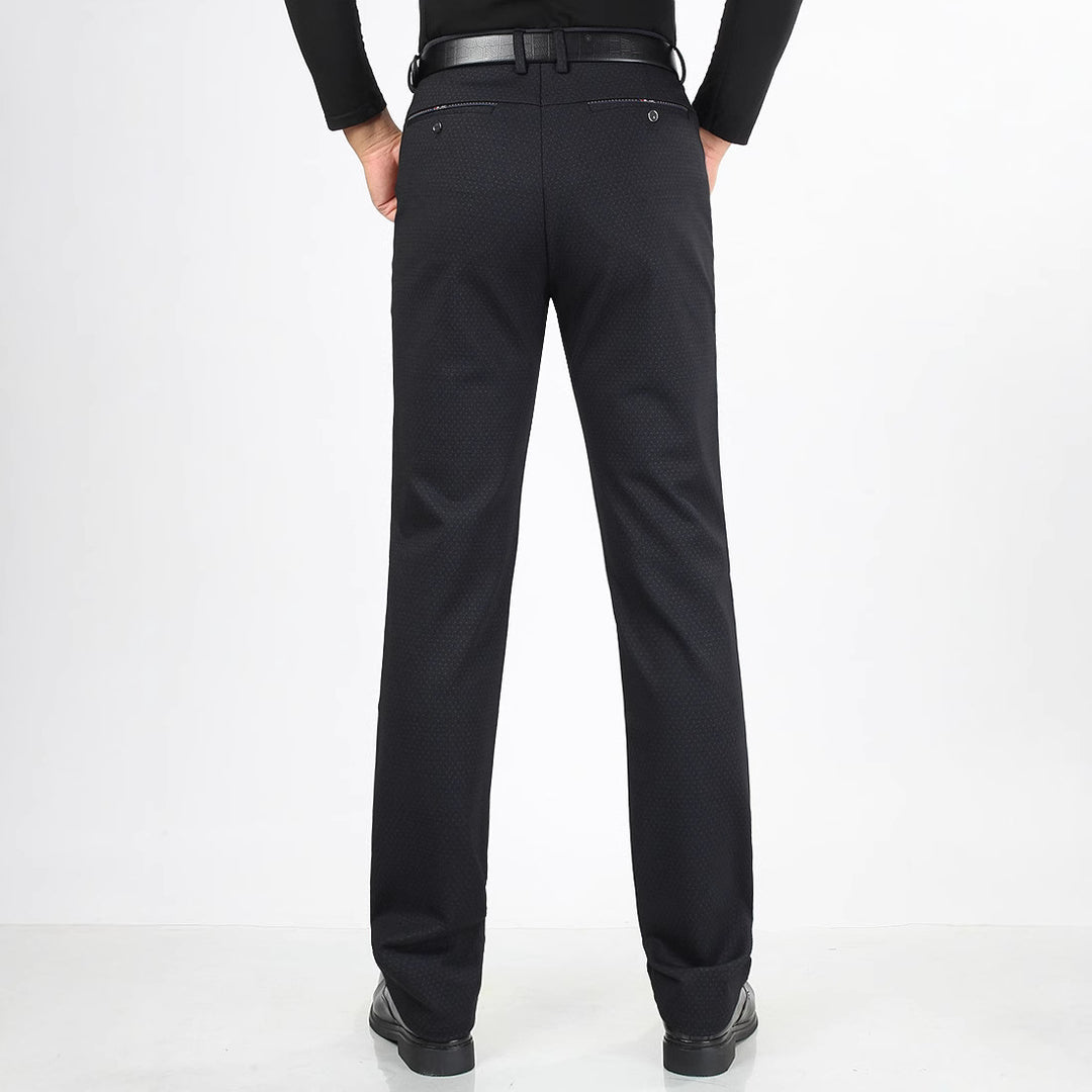 Men's modern suit trousers in slim fit cut with fine pattern Lisslune