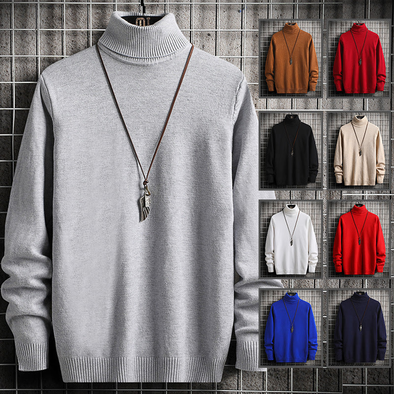 Men's stylish turtleneck sweater made of high-quality cotton Lisslune