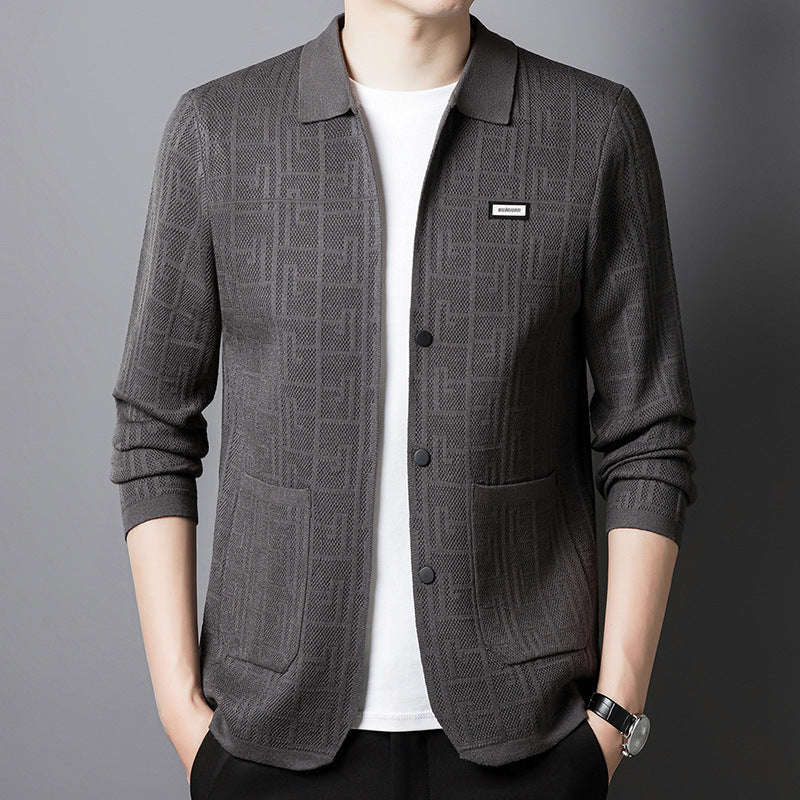 Men's cardigan with unique pattern Lisslune