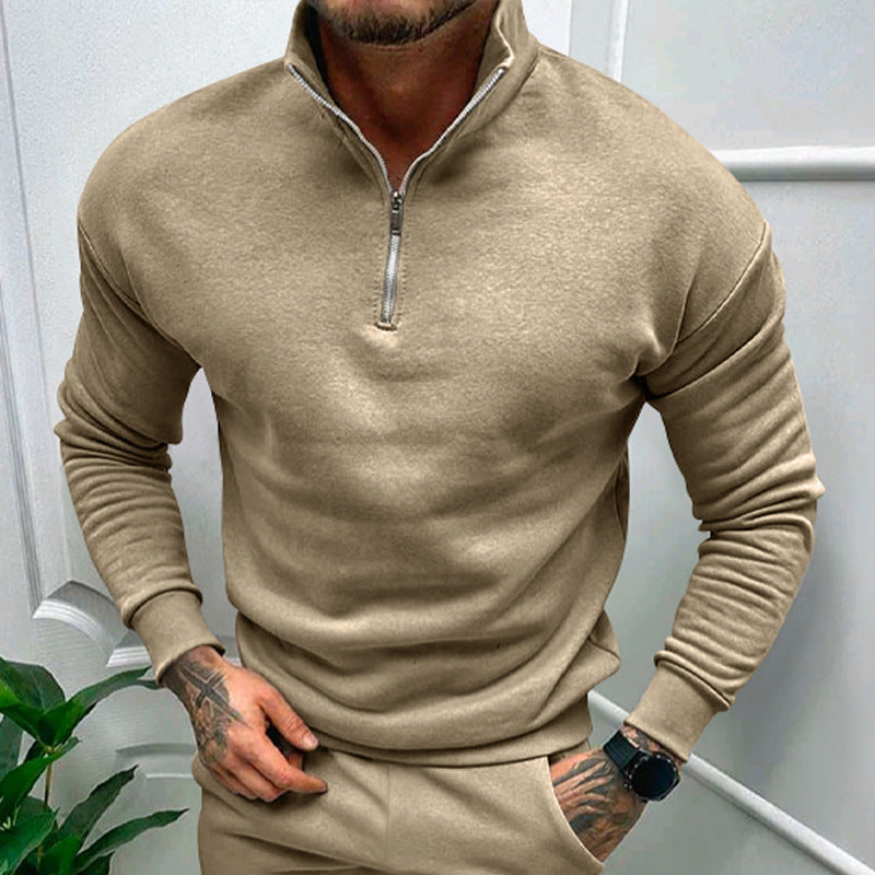 Men's sweatshirt with stand-up collar and zipper Lisslune