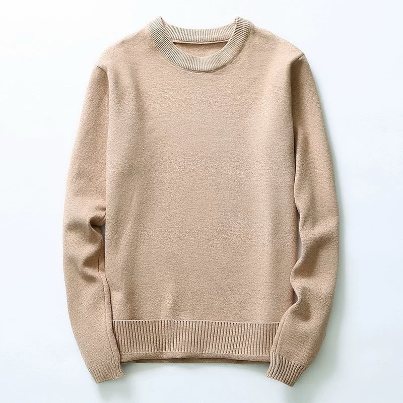 Men's fine knit sweater with classic round neckline Lisslune