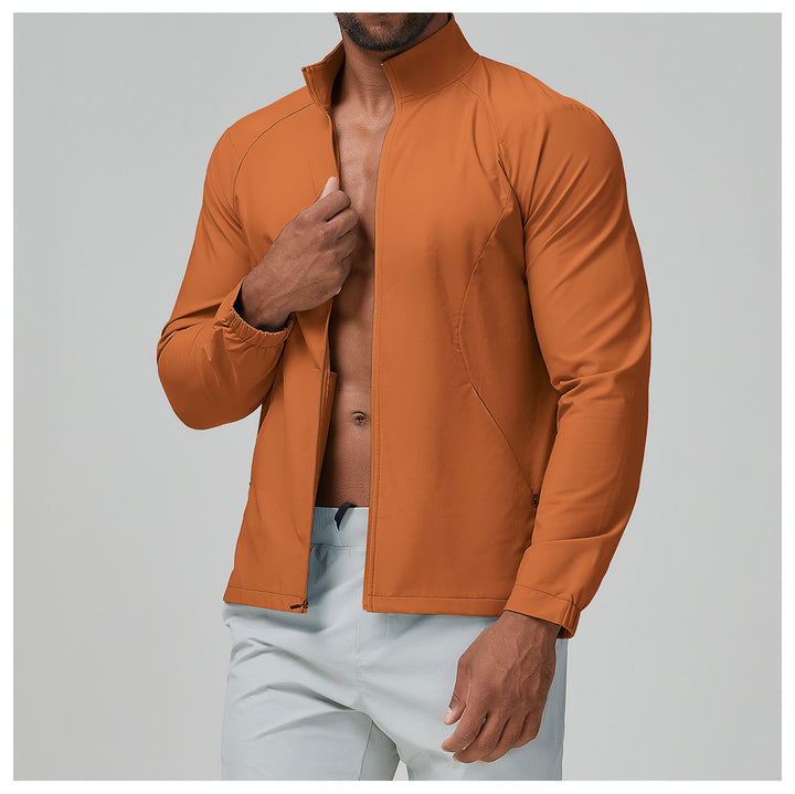 Men's Lightweight Sports Jacket with High Collar and Elastic Cuffs Lisslune