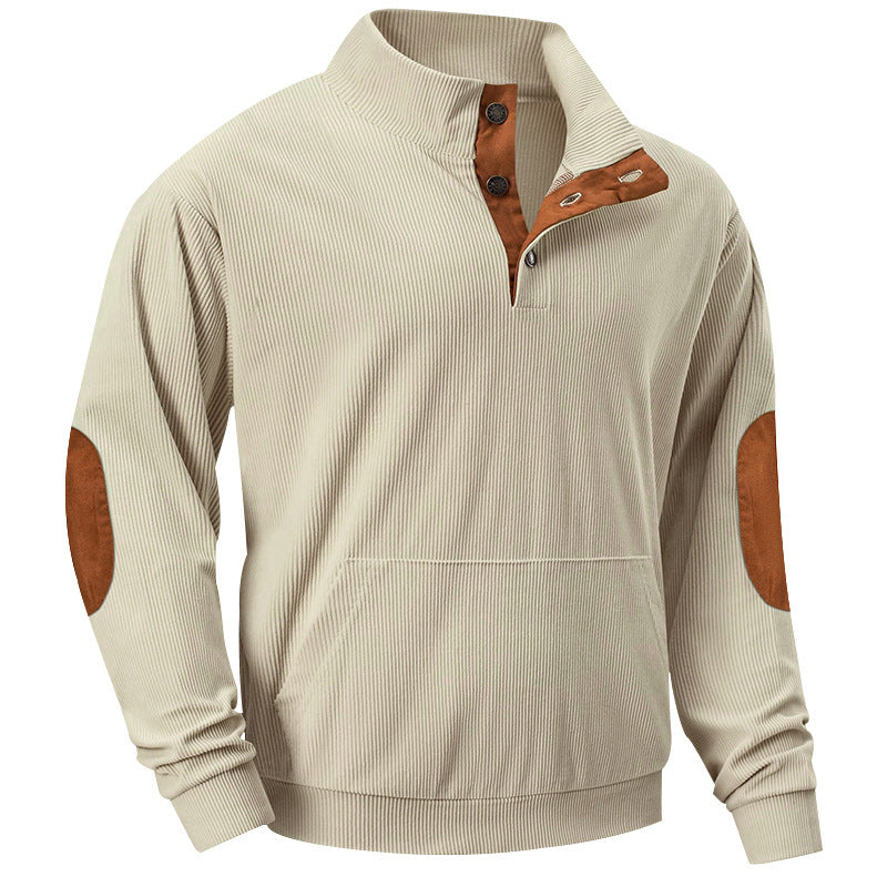Men's cozy hoodie with fashionable synthetic leather details and high-quality cotton Lisslune
