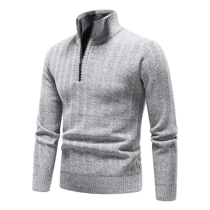 Men's trendy turtleneck sweater with zipper Lisslune