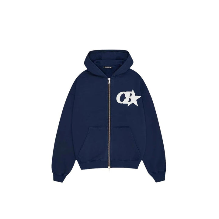Men's hooded sweatshirt jacket with stylish logo and comfortable waistband Lisslune
