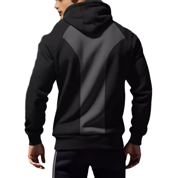 Men's sporty hoodie with half zipper and kangaroo pocket Lisslune