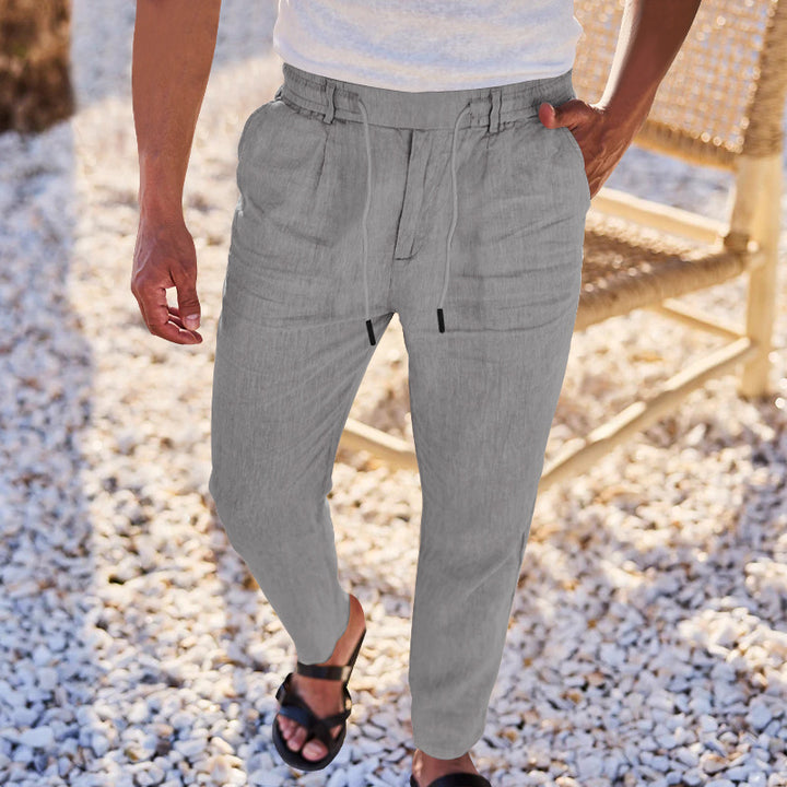 Men's casual joggers with elastic waistband and side pockets Lisslune