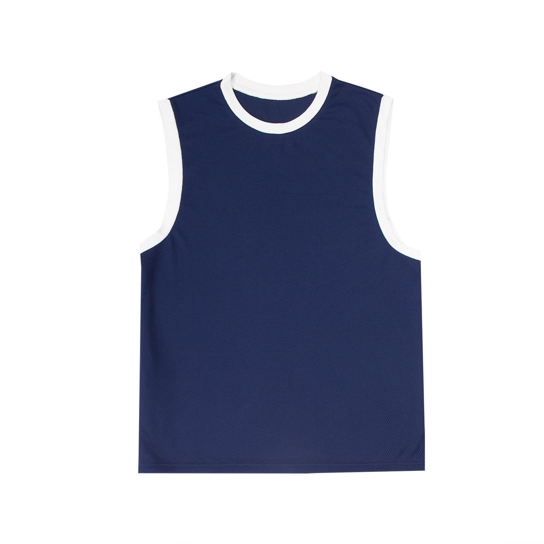 Rynx | non-binary outfits American retro contrast color vest loose pair sleeveless t-shirt stacked item trendy simple all-match top for men