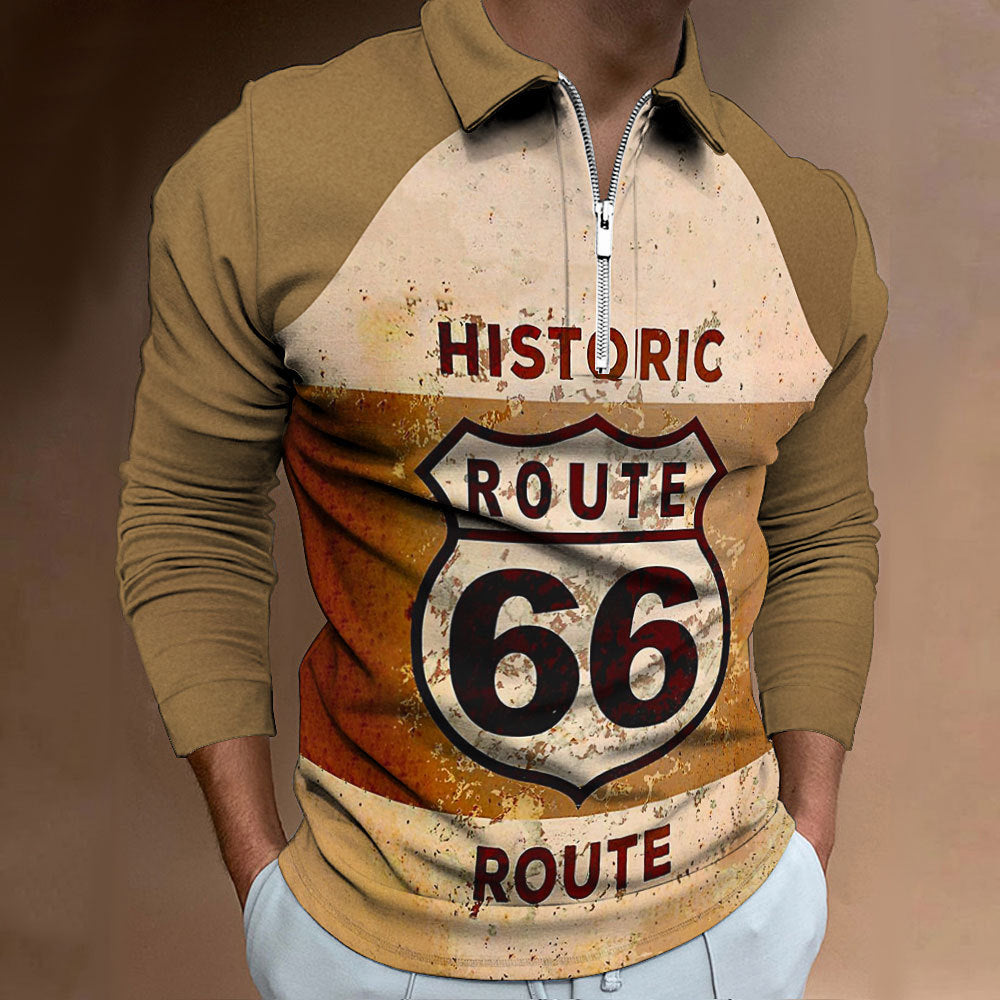 Men's shirt with high collar and retro design Lisslune