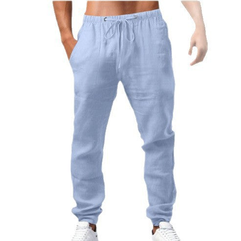 Men's cotton jogging pants with elastic waistband and practical pockets Lisslune