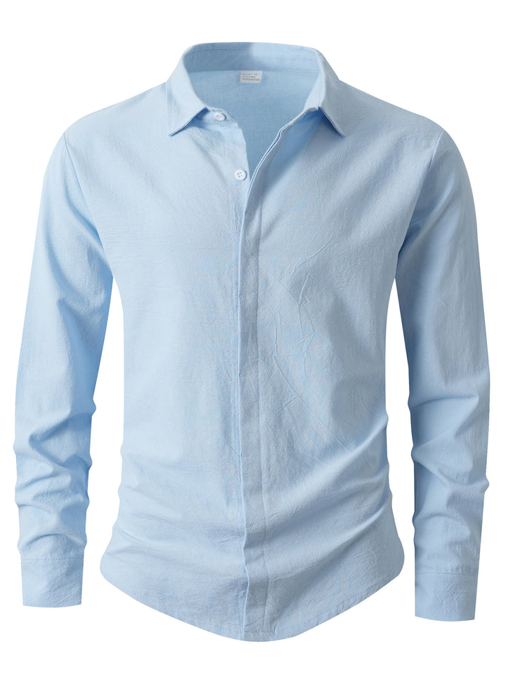 Men's Elegant Casual Shirt with Slim Fit Cut Lisslune