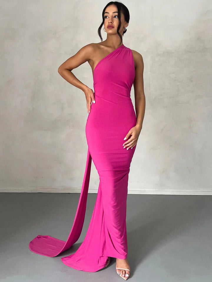 Women's Elegant Wrap Dress with Asymmetric Hem and Figure-Hugging Cut Lisslune