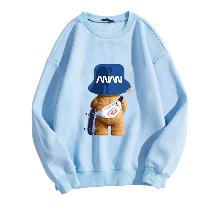 Women casual sweatshirt with playful bear motifs Lisslune
