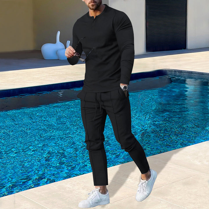 Men's cotton jogging suit with breathable properties and fashionable cut Lisslune