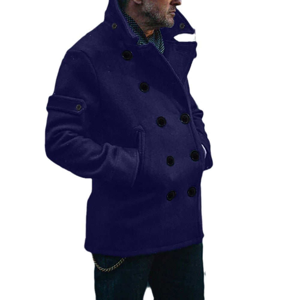 Men's elegant coat with double button placket Lisslune