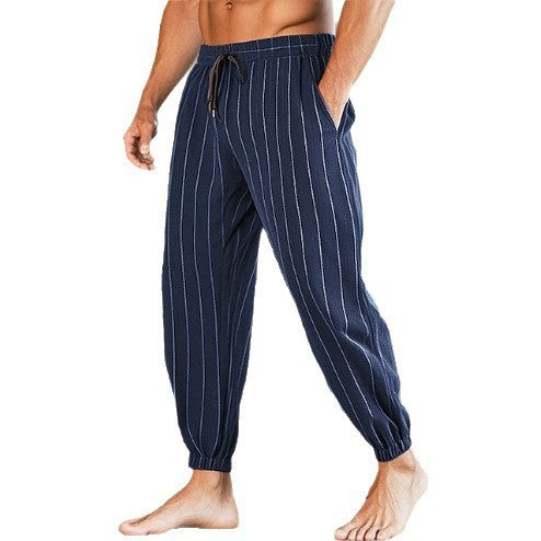Men's casual pants with modern stripe pattern Lisslune