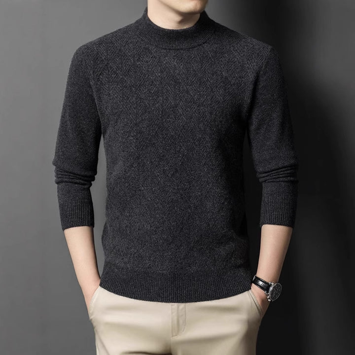 Men's fashionable fine-knit sweater with diamond pattern Lisslune