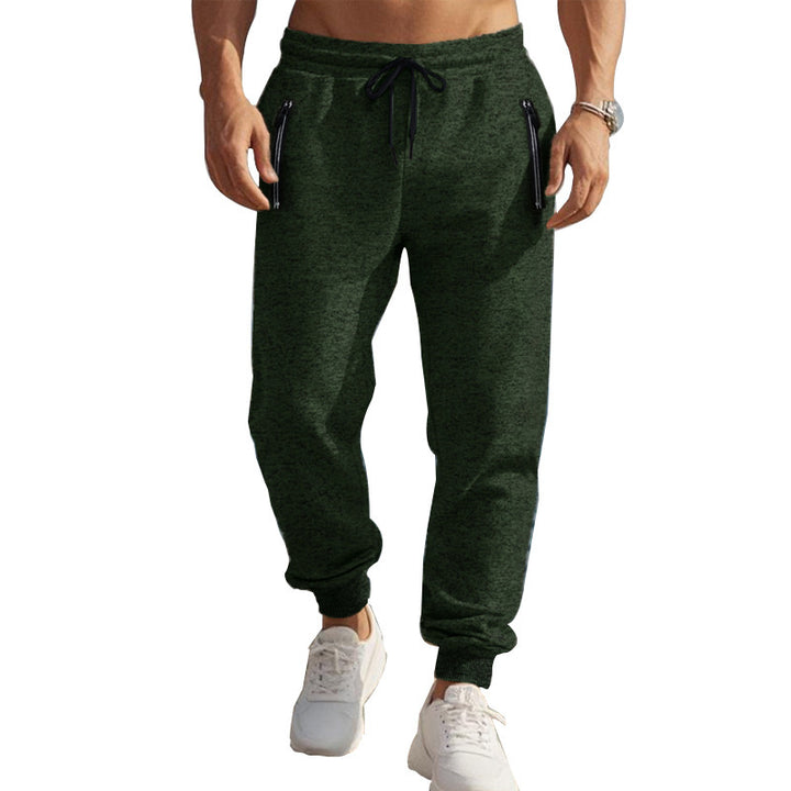 Men's sporty jogging pants with practical zipper and elastic waistband Lisslune