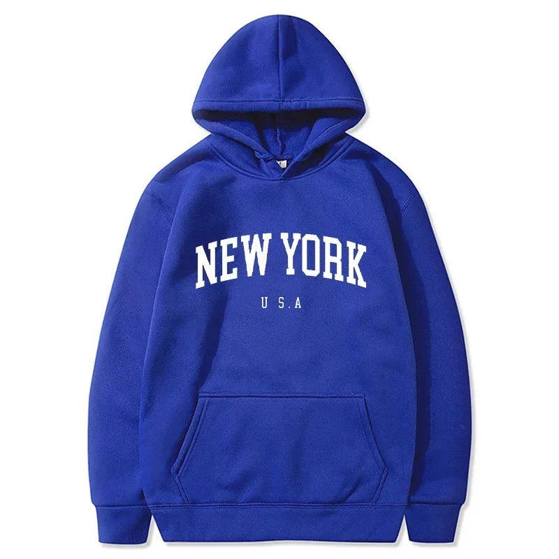 Women's hoodie with fashionable New York print and comfortable fit Lisslune