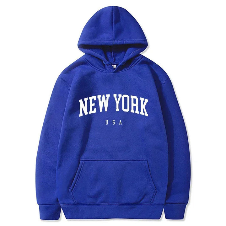 Women's hoodie with fashionable New York print and comfortable fit Lisslune