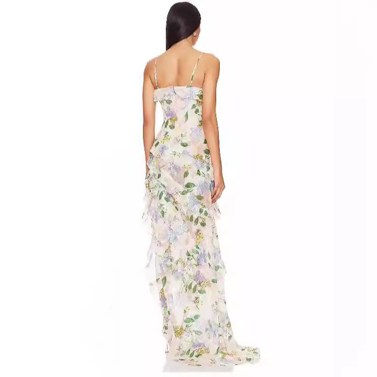 Ladies summer maxi dress with floral prints Lisslune