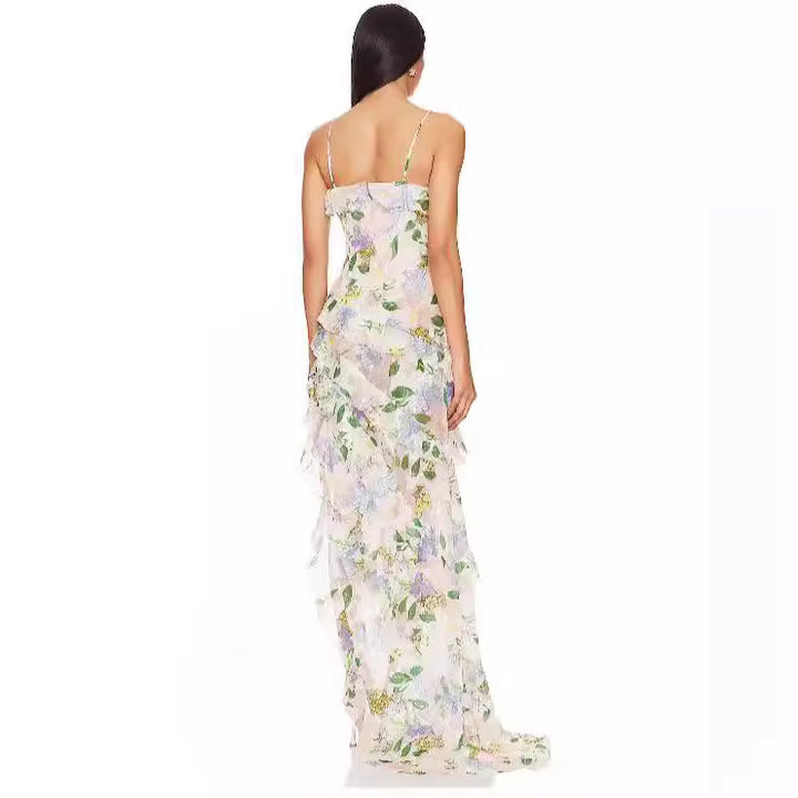 Ladies summer maxi dress with floral prints Lisslune